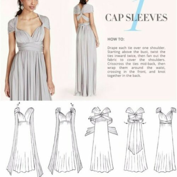 David's Bridal Versa Black Convertible dress S 4 - Picture 3 of 7